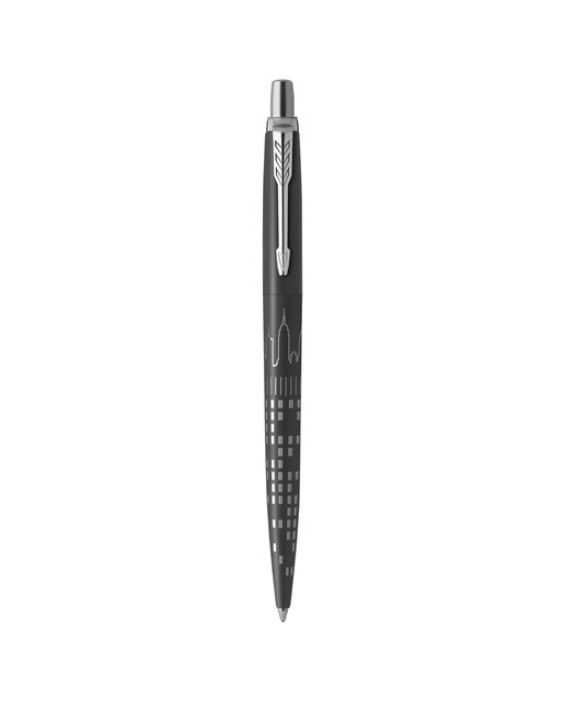 Caneta Esferográfica Jotter Nova Iorque - Preto Preto/Aço-1