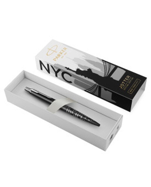 Caneta Esferográfica Jotter Nova Iorque - Preto Preto/Aço-2