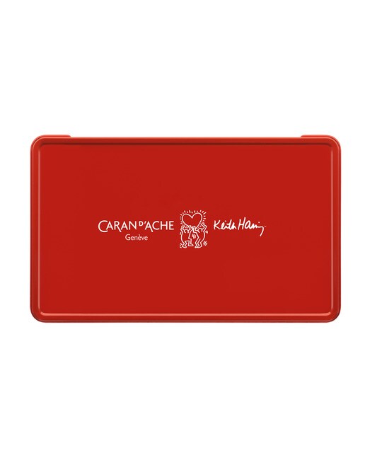 Conjunto de Caneta Esferográfica Ecridor Keith Haring com Estojo em Pele 2