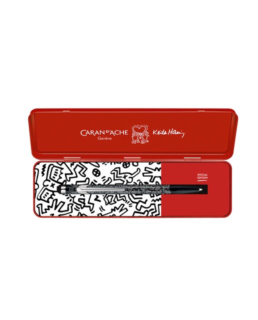 Esferográfica Keith Haring Caran d´Ache - Preto Preto-2