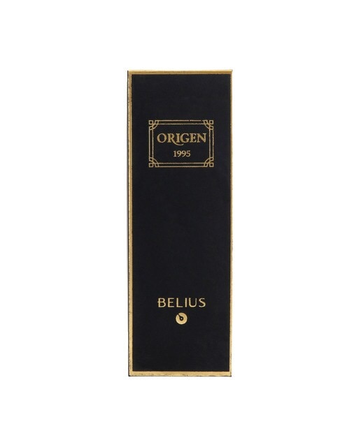 Esferográfica textura escovada em caixa de design Origem 1995 Belius preto Preto-5