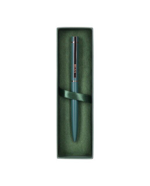 Esferográfica em caixa de desenho Rosé Belius verde oliva ouro rosa Verde Azeitona-6