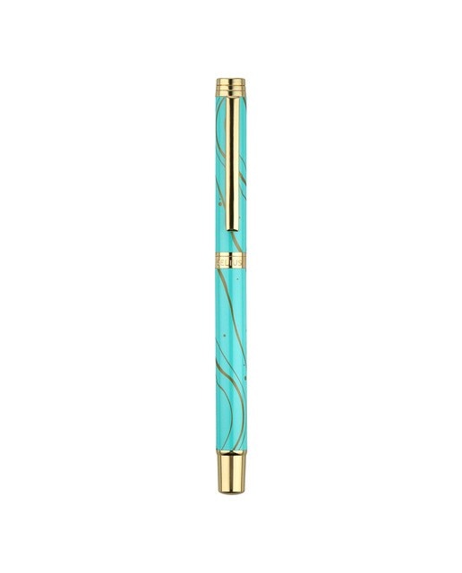 Imagem 0 de Caneta em Caixa de Design Aqua Belius Turquesa e Dourado