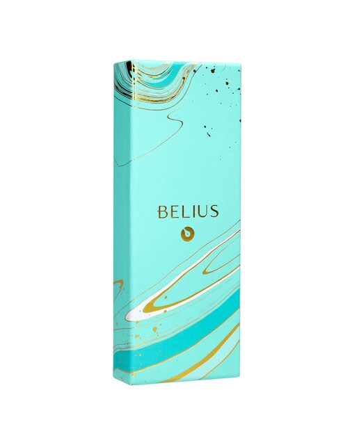 Caneta em Caixa de Design Aqua Belius Turquesa e Dourado Turquesa-9