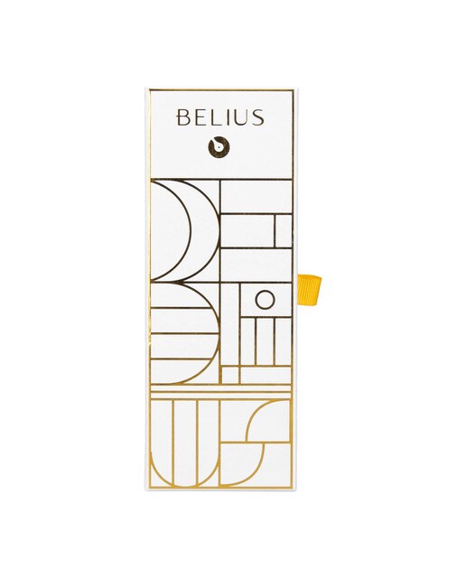 Caneta em Caixa de Design Carte Blanche Belius Branca e Dourada Branco-6