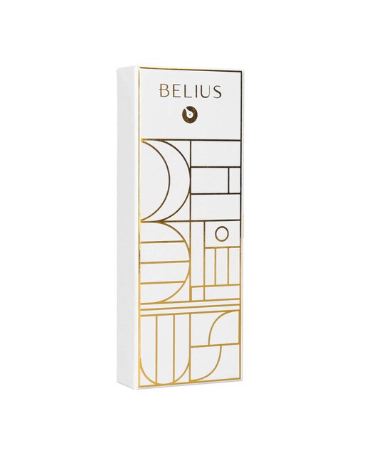 Caneta em Caixa de Design Carte Blanche Belius Branca e Dourada Branco-7