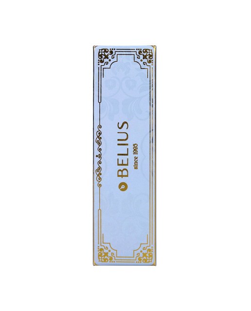 Esferográfica hexagonal  em caixa de desenho Macaron Bliss Belius azul celeste dourado Azul-celeste-6