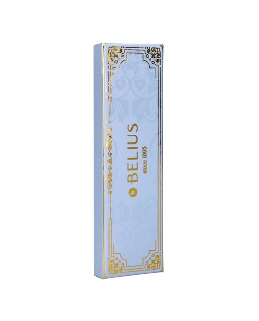 Esferográfica hexagonal  em caixa de desenho Macaron Bliss Belius azul celeste dourado Azul-celeste-7