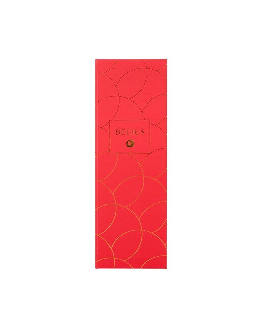 Esferográfica de textura escovada em vermelho e dourado Estojo com design Passion Dor Belius Vermelho-3