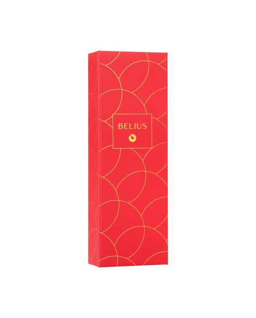 Esferográfica de textura escovada em vermelho e dourado Estojo com design Passion Dor Belius Vermelho-4