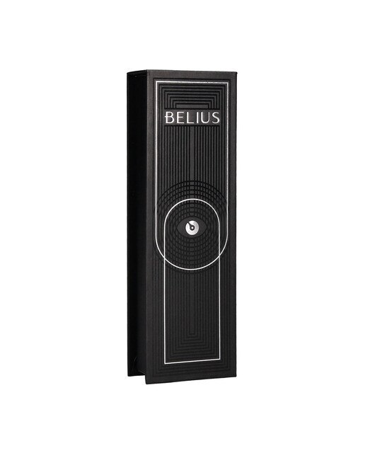 Esferográfica com textura pontilhada em caixa de design Turbo Belius preto Preto-2