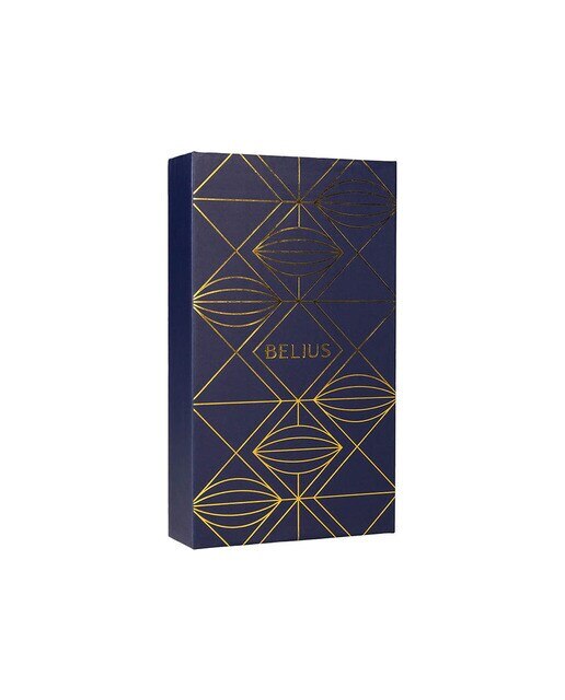 Esferográfica e Estojo en caixa de design Soiree Belius azul marino e dourado Azul-marinho-6