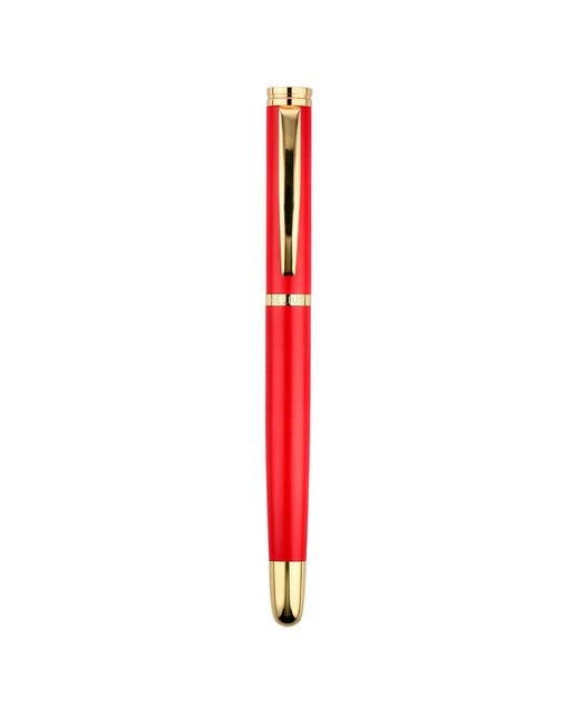 Esferográfica e Estojo em caixa de design Passion Dor Belius vermelho e dourado Vermelho-1