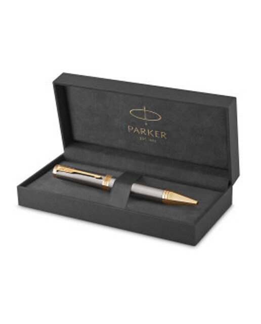 Esferográfica Ingenuity Parker grey core medio Cinza / Dourado-2