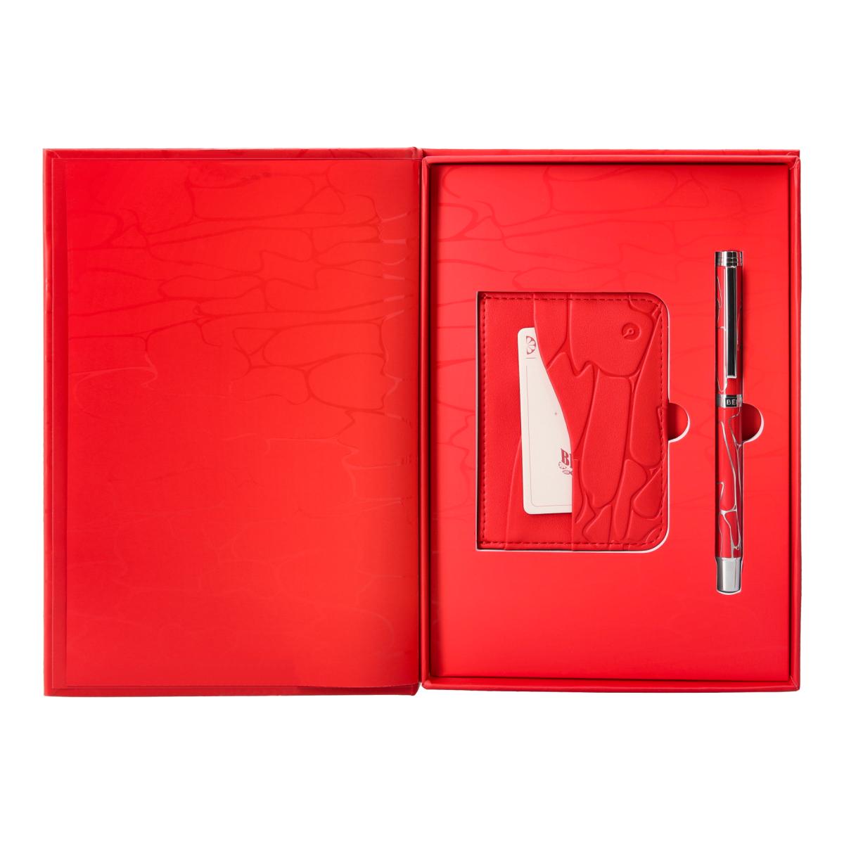 Imagem 0 de Caneta em Aluminio e Wallet em Caixa de Design Cocktails Bloody Mary Belius - Vermelho