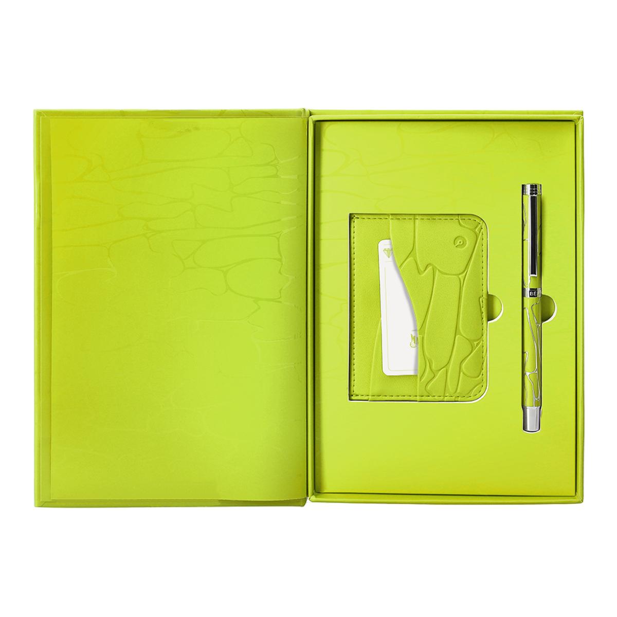 Imagem 0 de Caneta em Aluminio e Wallet em Caixa de Design Cocktails Margarita Belius - Verde Lima