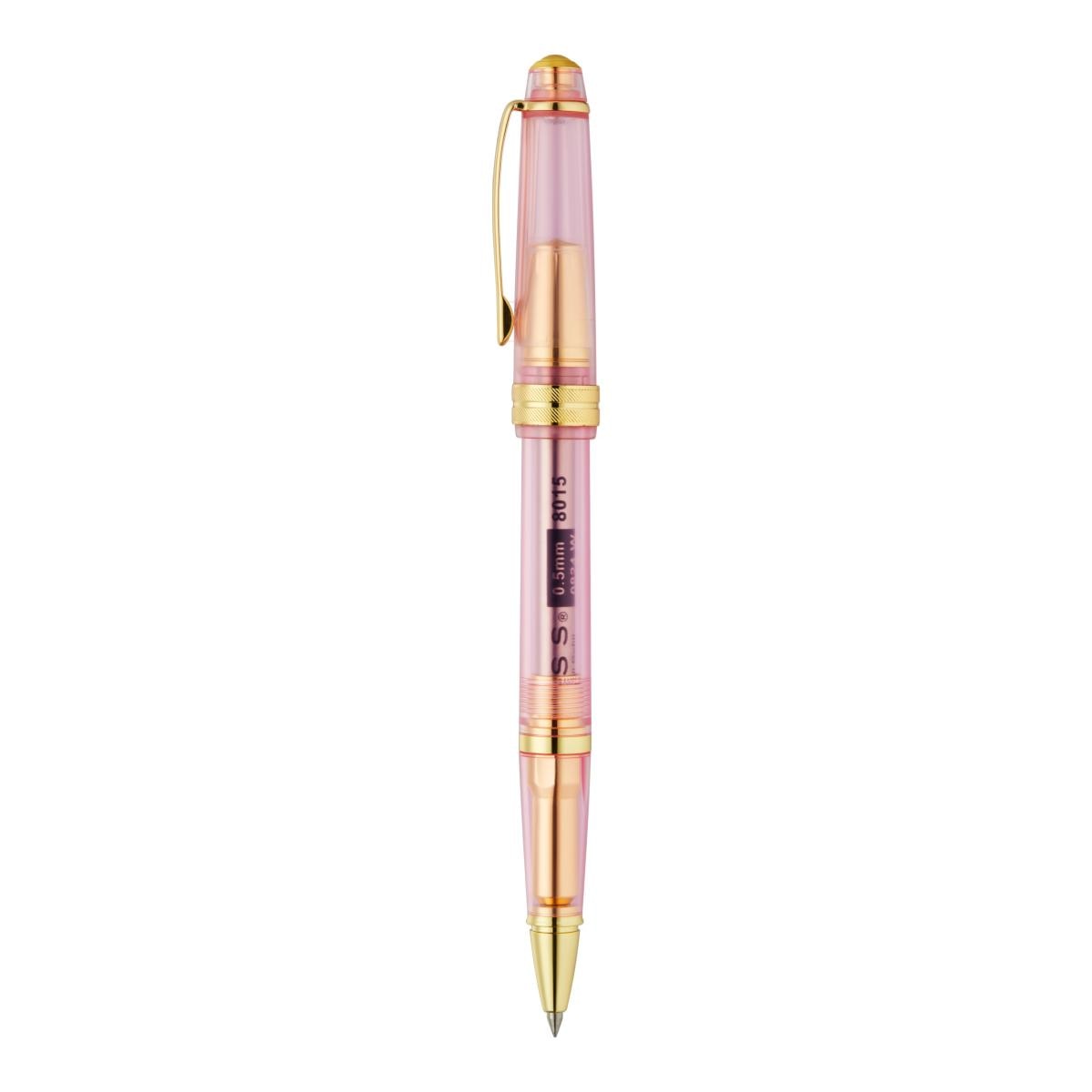Esferográfica Em Resina Rosa Translúcida Com Detalhes Dourados Da Coleção Bailey Light Da Cross Rosa / Dourado-2