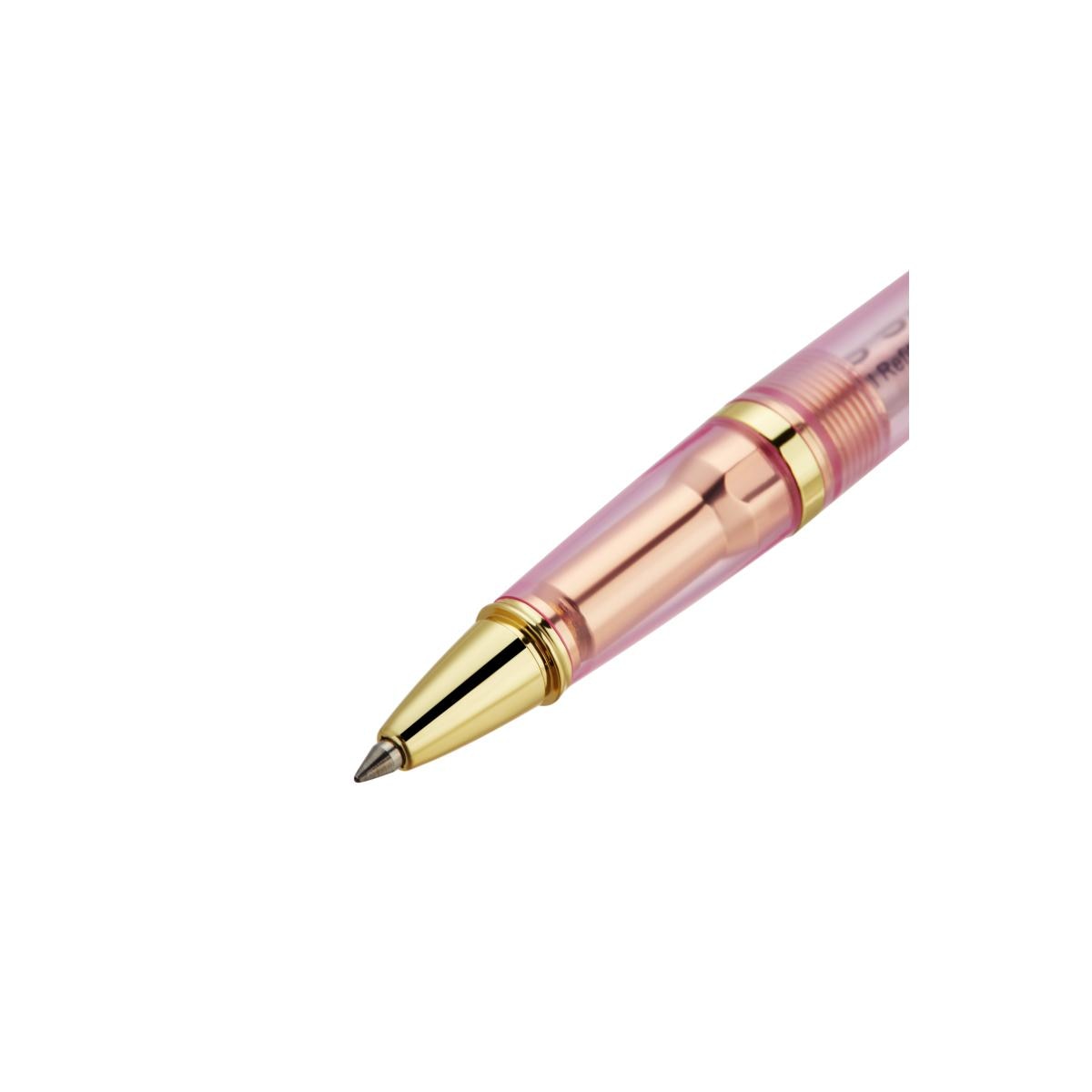 Esferográfica Em Resina Rosa Translúcida Com Detalhes Dourados Da Coleção Bailey Light Da Cross Rosa / Dourado-5