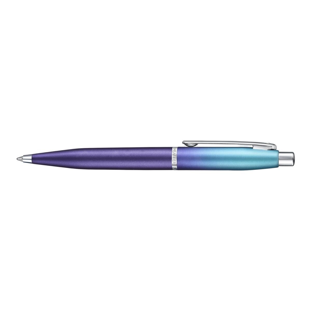 Esferográfica Com Acabamento Azul Degradé E Detalhes Cromados Coloridos Da Coleção Expressions · Vfm Da Sheaffer Azul / Preto-2