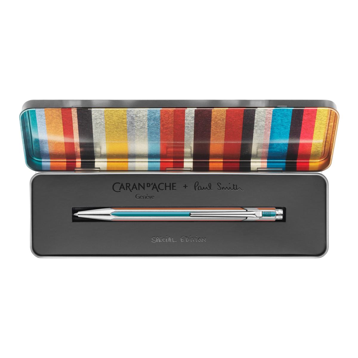 Caneta Caran d'Ache Paul Smith Cromo Prata-2