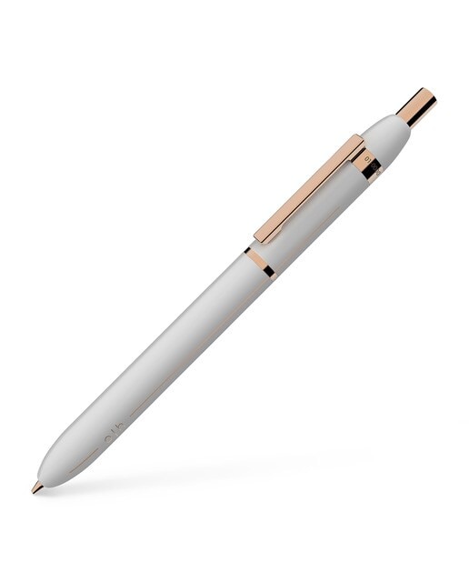 Imagem 0 de Lapiseira com Corpo de Latão Lacado com Clip Revestido em Oro Rosa Otto Hutt - Branco