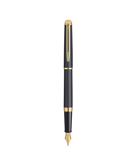 Caneta de aparo Hémispherè Laca Preta GT Waterman Preto mate-1