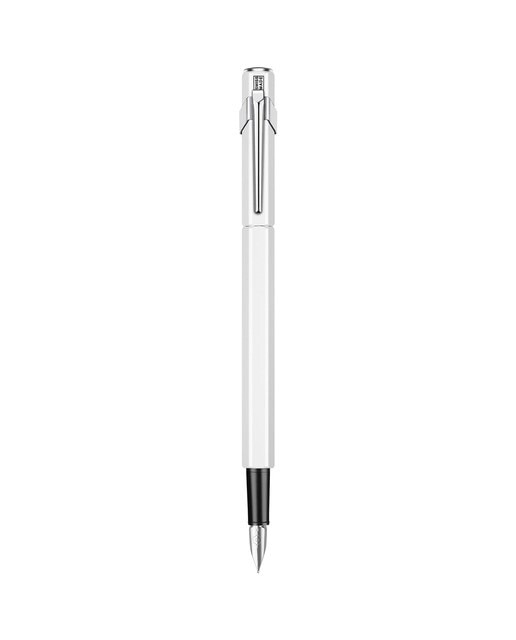Imagen 0 de Pluma 840 Cuerpo Aluminio Punto Medio Caran D'ache Blanca
