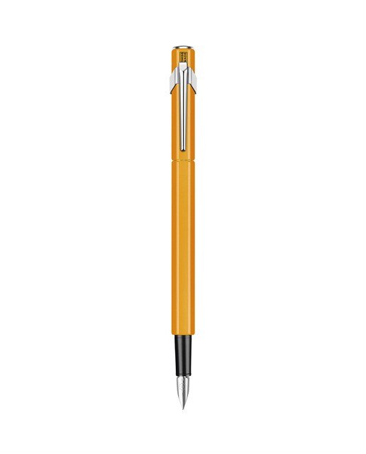 Imagen 0 de Pluma 840 Cuerpo Aluminio Punto Medio Caran D'ache Naranja Flúor
