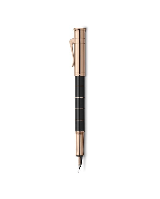 Esferográfica Anello Rose Gold F Graf von Faber-Castell - Preto Negro / Ouro-1
