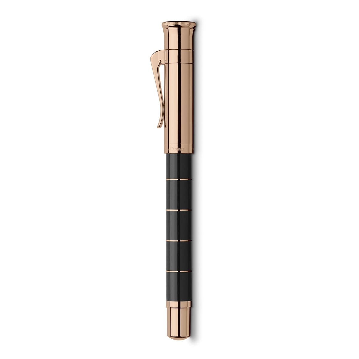 Esferográfica Anello Rose Gold F Graf von Faber-Castell - Preto Negro / Ouro-2