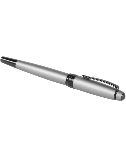 Caneta de Tinta Cinzenta Mate Cross Bailey com Ponta Fina em Aço Inoxidável 5