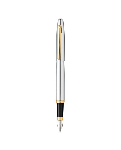 Esferográfica Sheaffer VFM Cromo e Dourado Cromado-1