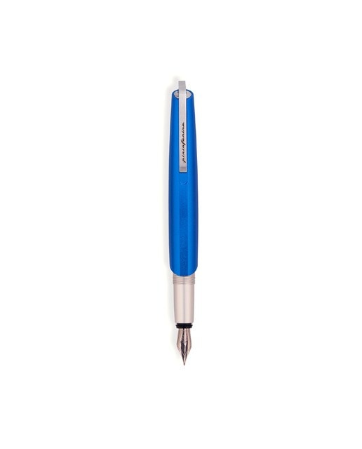 Caneta de Aparo Pluma F Segno em Aço - Azul Azul-1