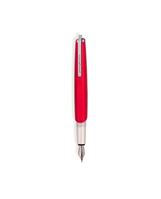 Caneta de Aparo Pluma F Segno em Aço - Vermelho Vermelho-1