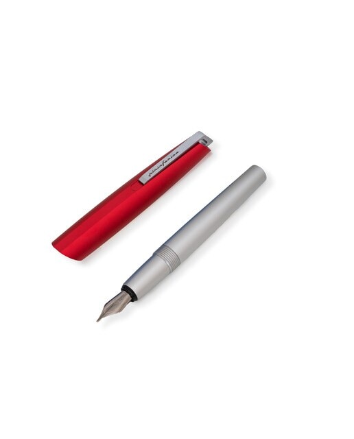 Caneta de Aparo Pluma M Segno em Aço - Vermelho Vermelho-1