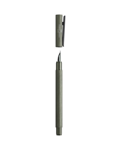 Caneta de tinta permanente Neo Slim dot M Faber-Castell verde azeitona 2