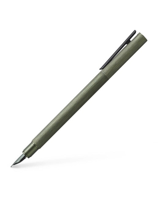 Caneta de tinta permanente Neo Slim dot M Faber-Castell verde azeitona 3