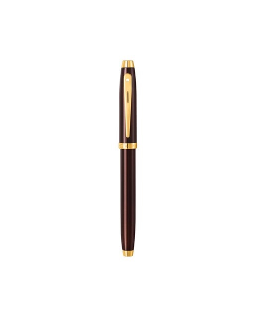 Esferográfica Sheaffer 100 com Acabamento Castanho Café com Detalhes Dourados 3
