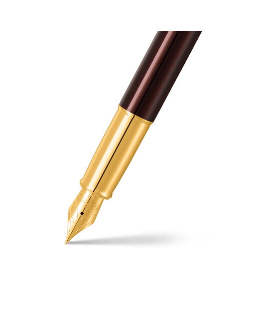 Esferográfica Sheaffer 100 com Acabamento Castanho Café com Detalhes Dourados 4