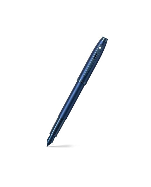 Esferográfica Sheaffer 100 com Acabamento Azul Mate e Detalhes PVD Azul 1