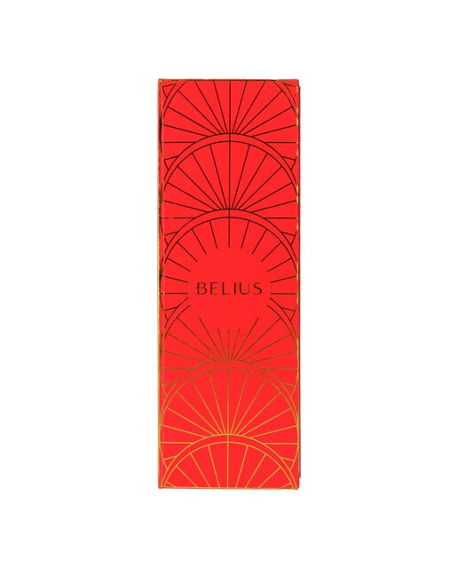 Caneta em caixa de design Soiree Belius cor de vinho e dourado Grená-10