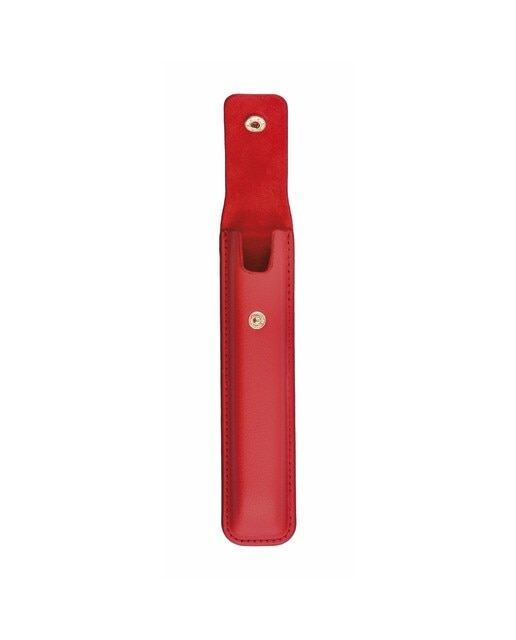 Caneta e estojo textura escovada em estojo de design Passion Dor Belius vermelho e dourado Vermelho-4
