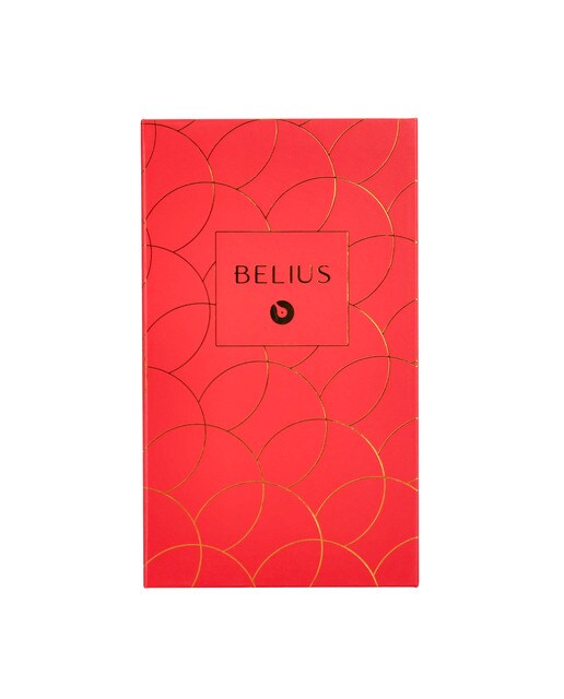 Caneta e estojo textura escovada em estojo de design Passion Dor Belius vermelho e dourado Vermelho-8