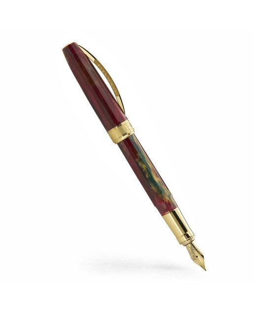 Caneta de Aparo Flowering Plum Orchard - Vermelho Vermelho / Ouro-1