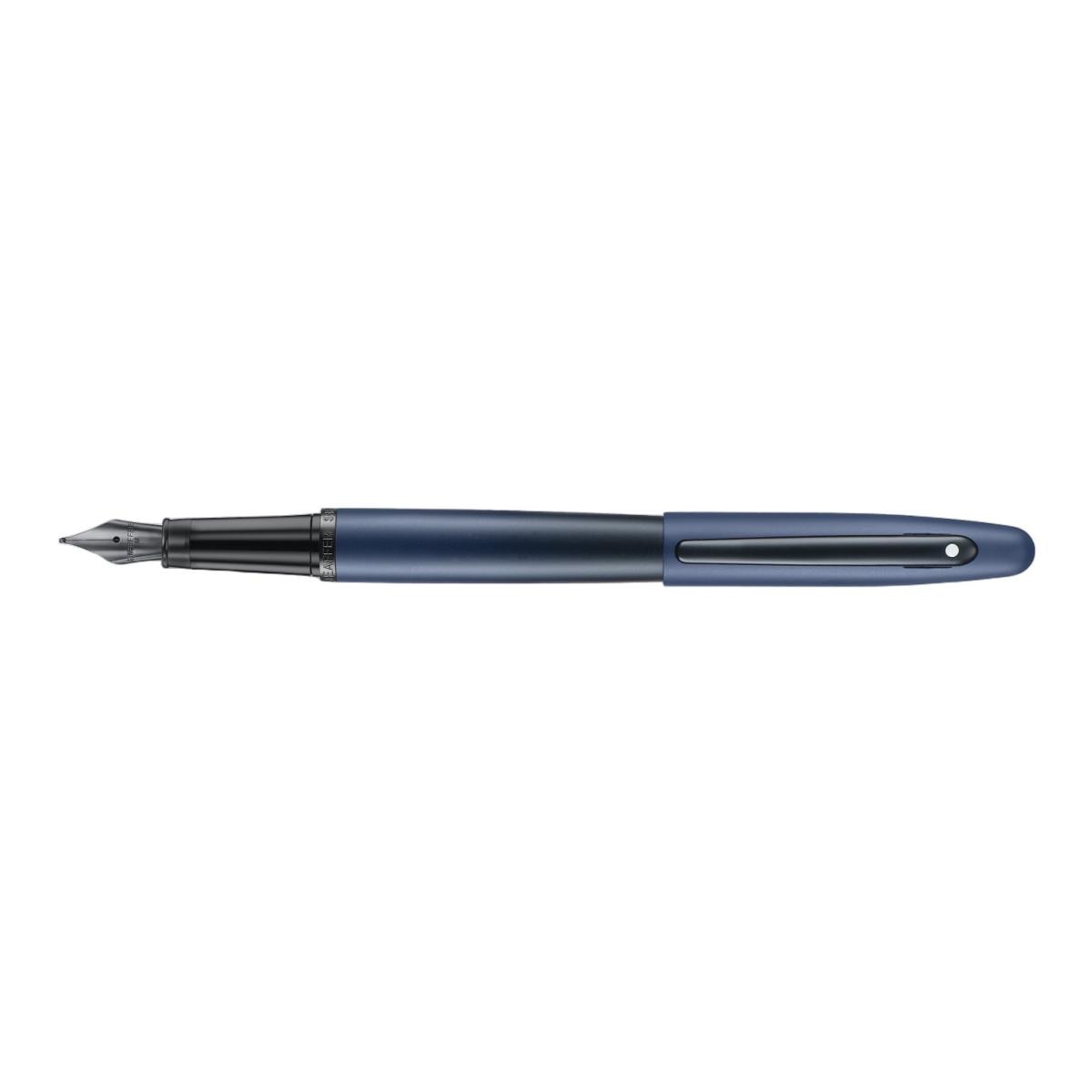 Esferográfica Azul Mate com Detalhes em Preto e Ponta Fina da Coleção VFM de Sheaffer 2
