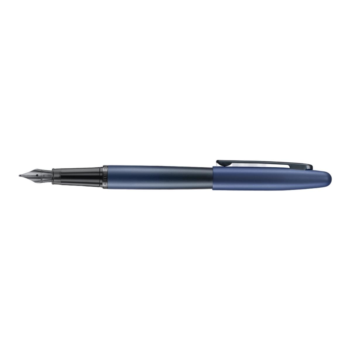Esferográfica Azul Mate com Detalhes em Preto e Ponta Fina da Coleção VFM de Sheaffer 3