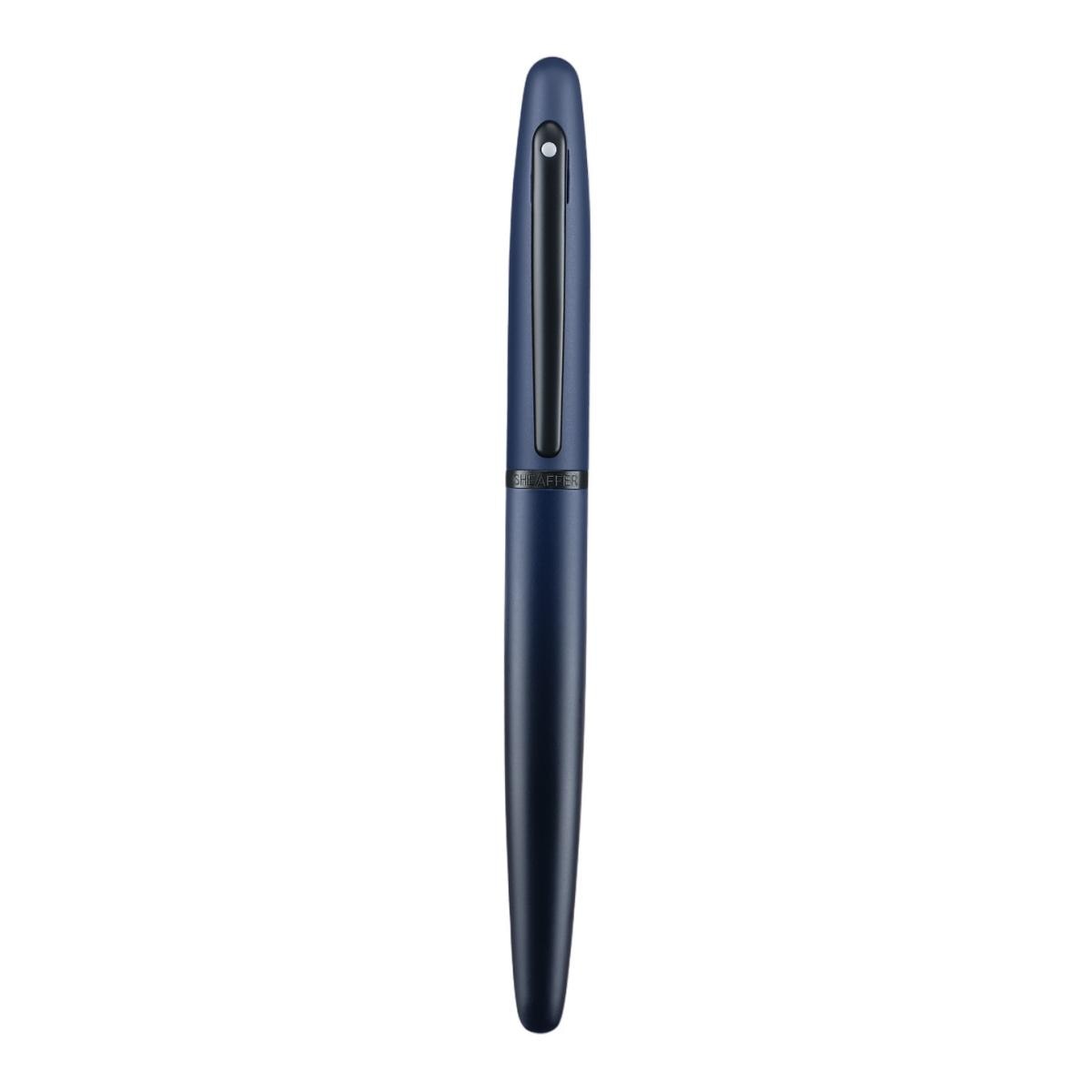 Esferográfica Azul Mate com Detalhes em Preto e Ponta Fina da Coleção VFM de Sheaffer 4