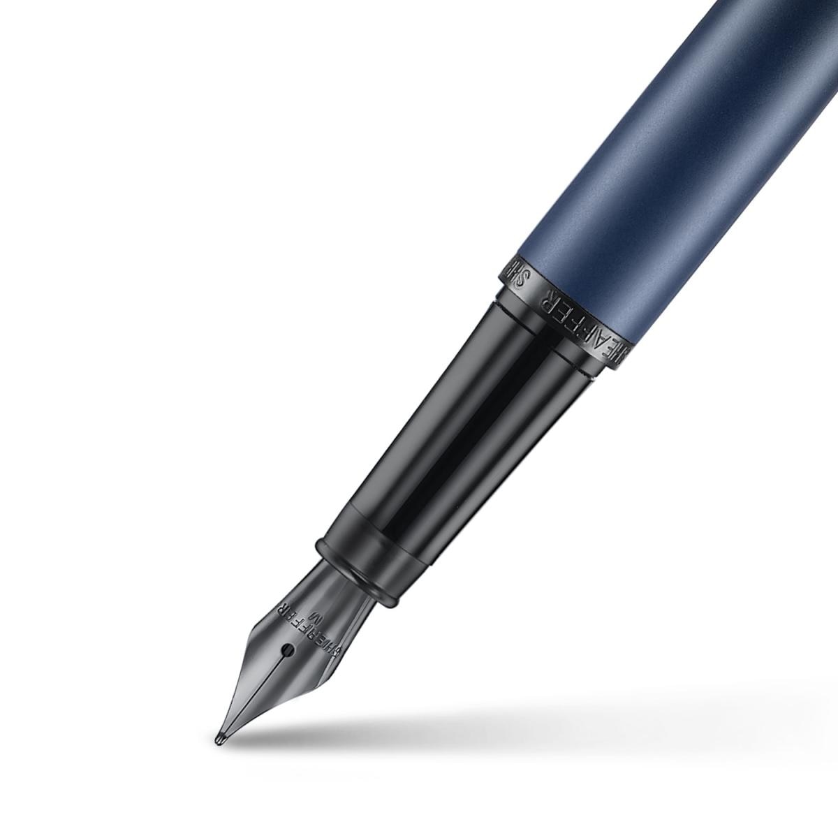 Esferográfica Azul Mate com Detalhes em Preto e Ponta Fina da Coleção VFM de Sheaffer 5