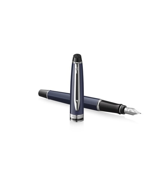 Caneta de Aparo Expert Waterman blue core ponta fina Azul-2