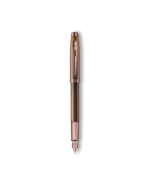 Esferográfica Sheaffer 100 em Laca Castanho Café e Detalhes Castanhos 2